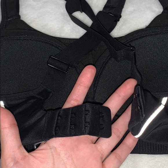 Black Hyba Reflective Details Padded Sports Bra - Picture 7 of 11